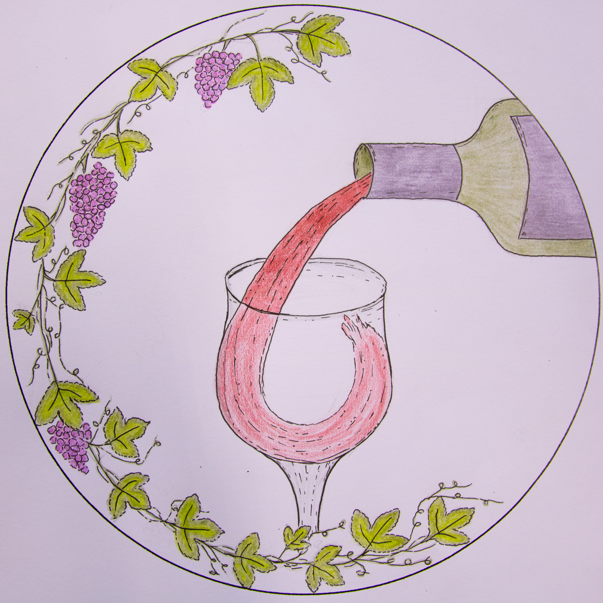 Zeichnung_Decor_Meret.jpg Zeichnung als Vorlage für einen Tortendecor zum Thema "Winzerfest juhee".