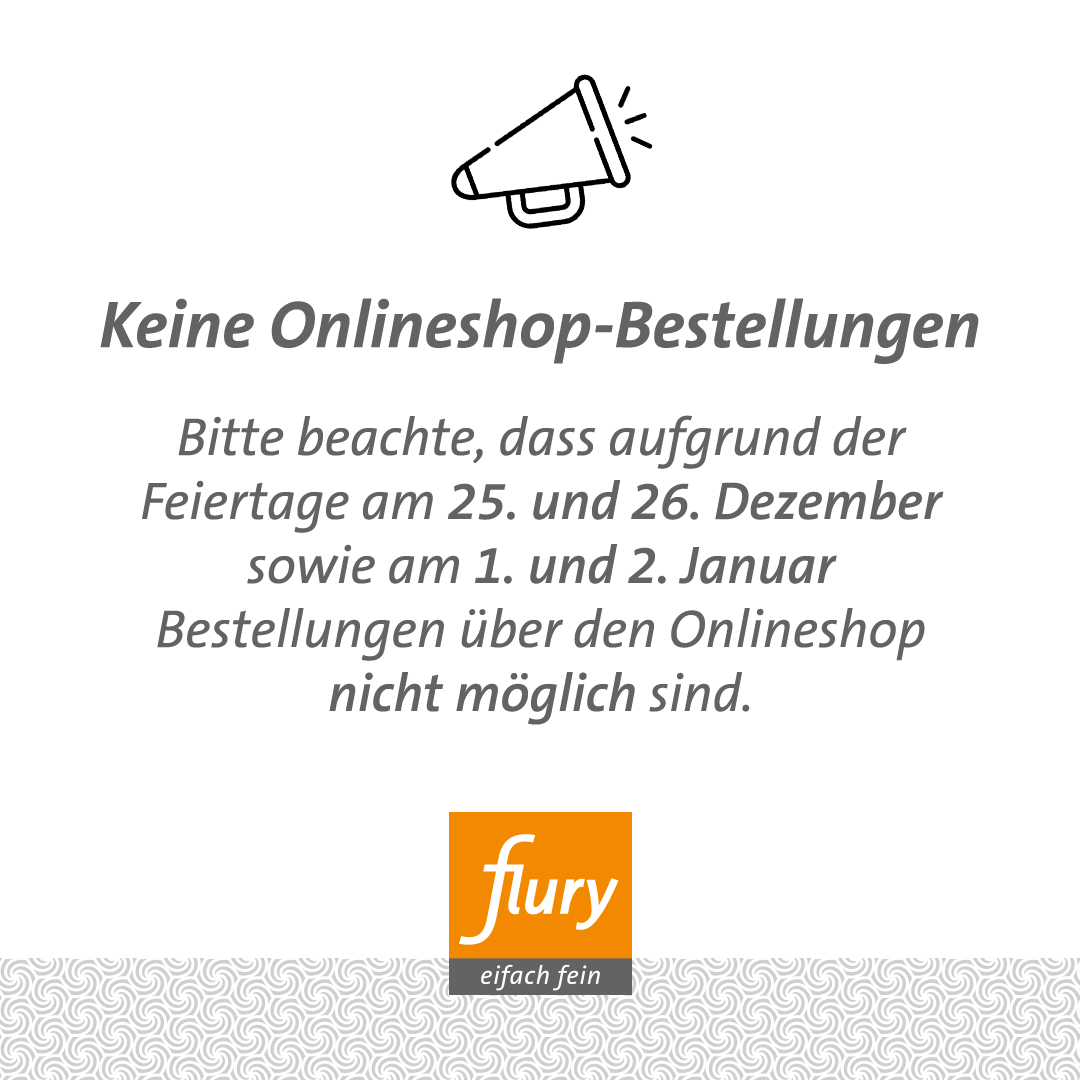 Keine Onlineshop-Bestellungen m&ouml;glich &uuml;ber die Feiertage an Weihnachten und Neujahr.
