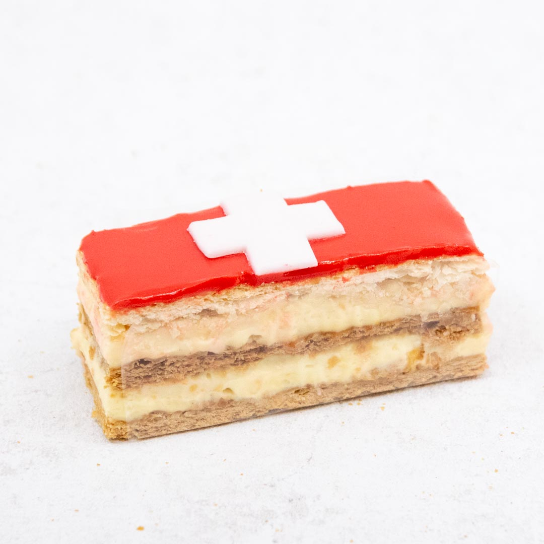 Cremeschnitte mit CH-Kreuz 