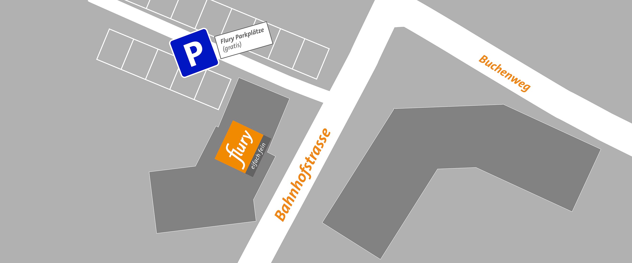 Grafische Darstellung der Parkmöglichkeiten am Standort Subingen.