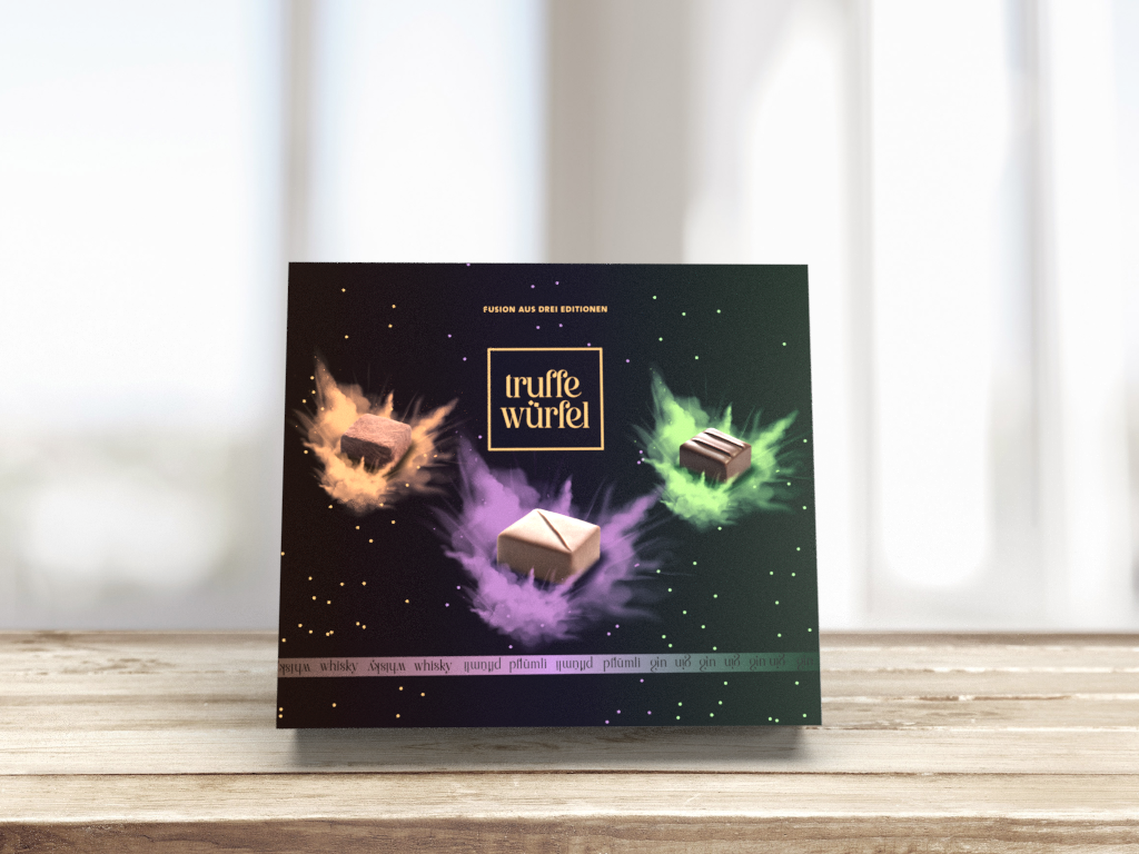 Truffe Würfel Verpackung Variante 2