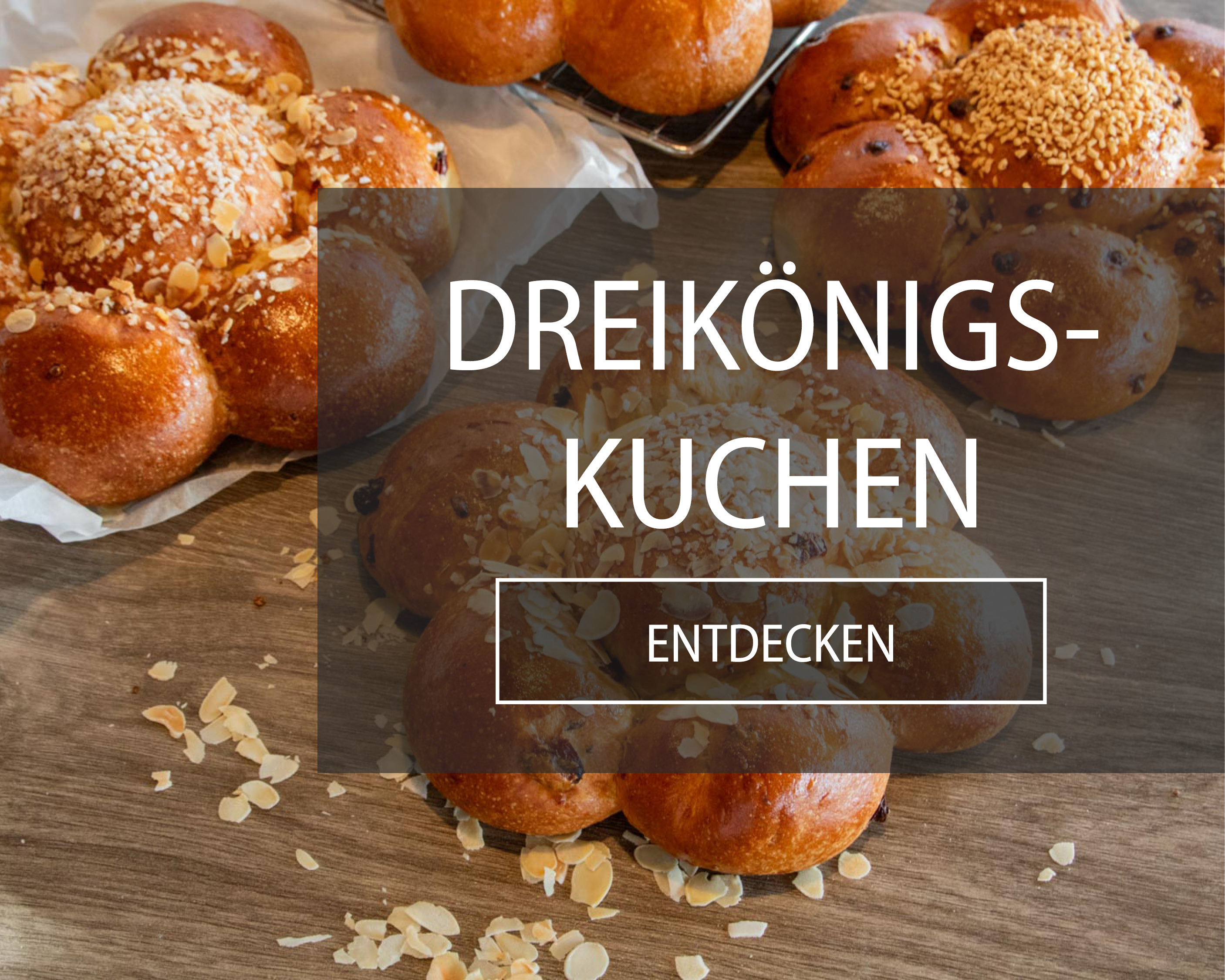 Dreik&ouml;nigskuchen mit Rosinen, Schokolade und Nature