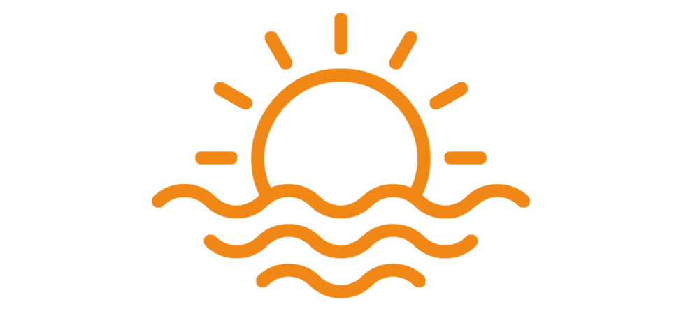 Icon Sonne und Meer orange