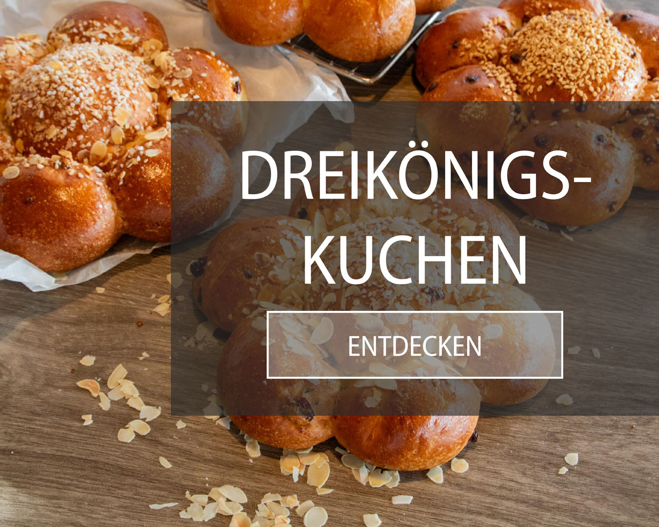 Dreik&ouml;nigskuchen mit Rosinen, Schokolade und Nature