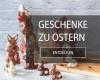 Osterhasenfamilie aus Schokolade.