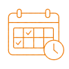 Piktogramm: Kalender mit Arbeitstagen